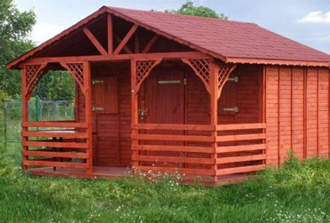 Domek ogrodowy | John 450 x 450 cm + taras 150 cm Domek ogrodowy | John 450 x 450 cm + taras 150 cm