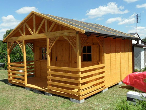Domek ogrodowy | John 450 x 450 cm + taras 150 cm Domek ogrodowy | John 450 x 450 cm + taras 150 cm