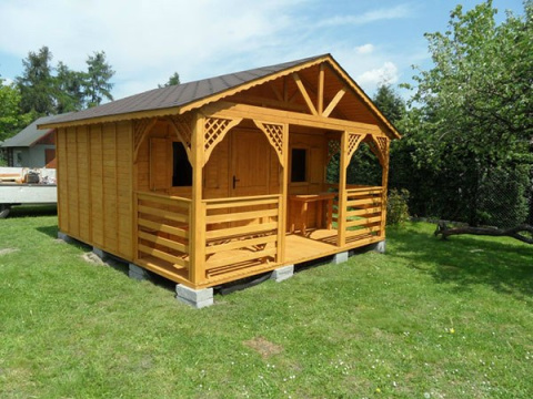 Domek ogrodowy | John 450 x 450 cm + taras 150 cm Domek ogrodowy | John 450 x 450 cm + taras 150 cm