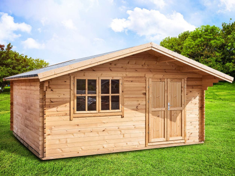 Domek | Ogrodowy narzędziowy Jeremi 25m2 500x500cm 35mm z podłogą Domek | Ogrodowy narzędziowy Jeremi 25m2 500x500cm 35mm z podłogą