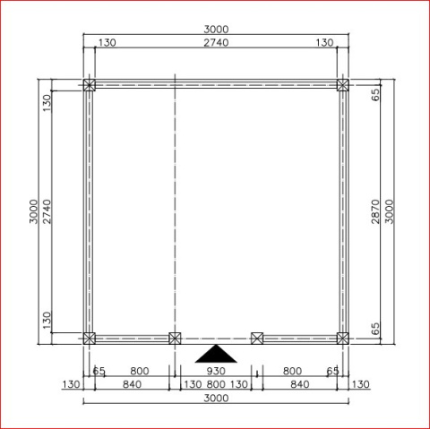 Altana 18 | Drewniana Przebiśnieg 3 x 3 m Altana 18 | Drewniana Przebiśnieg 3 x 3 m