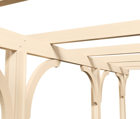 Wiata | KVH Sucha Premium - 500 x 525 cm - słupki 12x12x215 cm garażowa wolnostojąca - zastrzał łuk Wiata | KVH Sucha Premium - 500 x 525 cm - słupki 12x12x215 cm garażowa wolnostojąca - zastrzał łuk