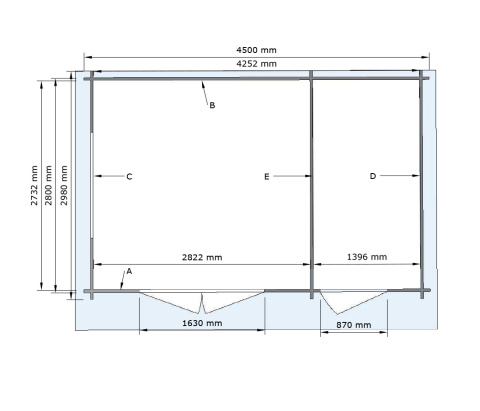 Domek | Ogrodowy narzędziowy Aurelia 13m2 450x300cm 35mm z podłogą Domek | Ogrodowy narzędziowy Aurelia 13m2 450x300cm 35mm z podłogą