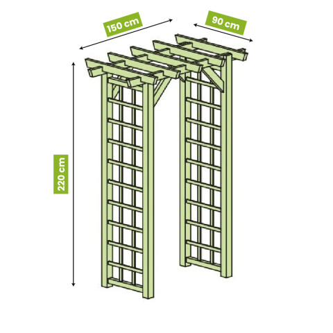Pergola | Szpaler prosty 220 x 150 x 90 cm Pergola | Szpaler prosty 220 x 150 x 90 cm