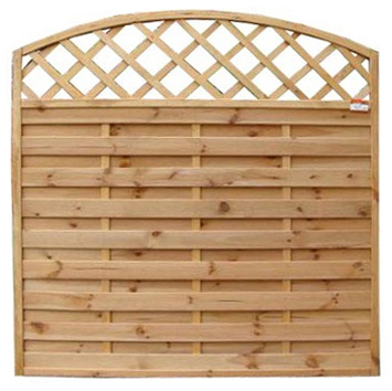 Płot osłonowy | Ryflowany z łukiem i kratką - RAMA 44 mm - 150 x 180 cm Płot osłonowy | Ryflowany z łukiem i kratką - RAMA 44 mm - 150 x 180 cm