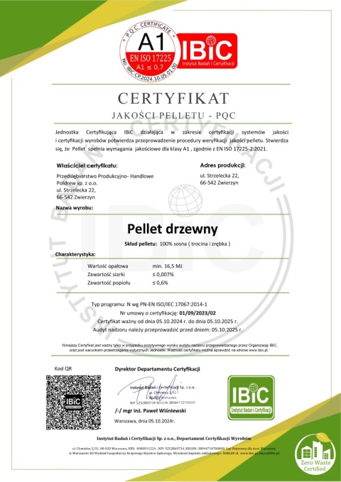 Drewno opałowe | Pellet drzewny EN A1 17,1 MJ/kg (4,75kwh/kg) - PALETA 495 kg Drewno opałowe | Pellet drzewny EN A1 17,1 MJ/kg (4,75kwh/kg) - PALETA 495 kg